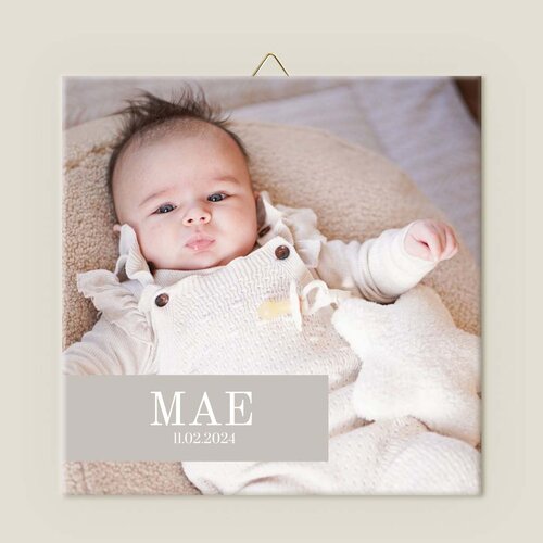 Geboortetegeltje met eigen foto