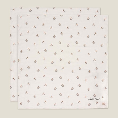 Hydrofiele doeken Jollein - Nostalgic Ride - 2 stuks