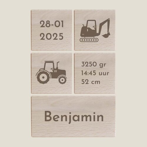 Geboorteblokken - Tractor