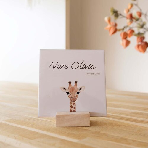 Geboortetegeltje - Giraffe