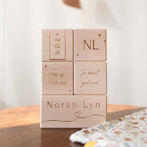 Geboorteblokken - Hartjes