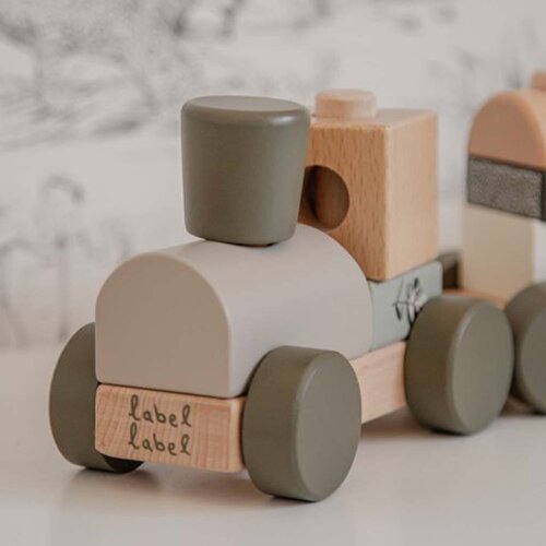 Houten trein – Label Label