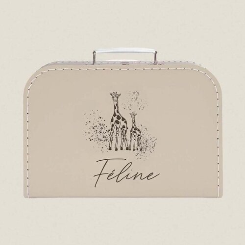 Kinderkoffertje met naam - Naturel