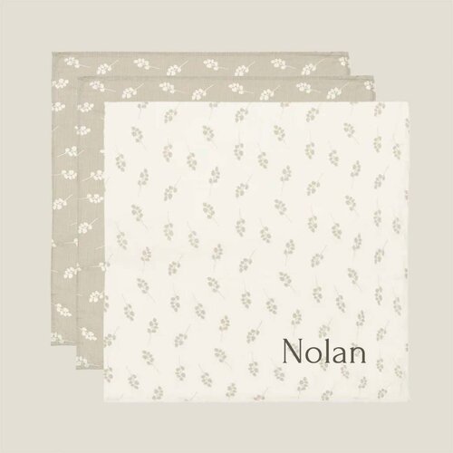 Hydrofiele doeken Jollein - Twig Olive Green - 3 stuks 