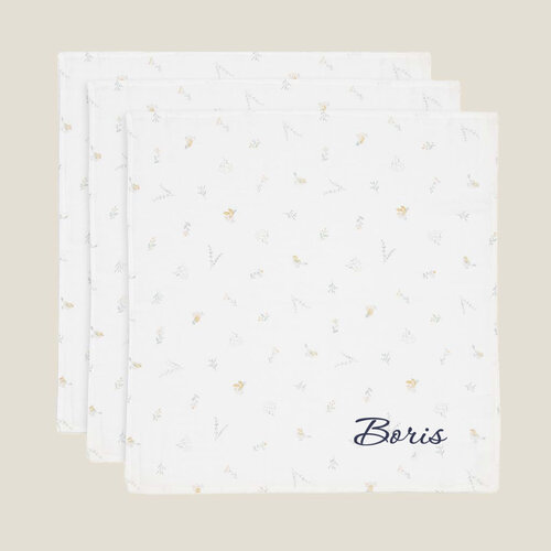 Hydrofiele doeken Jollein - Lovely Birds - 3 stuks