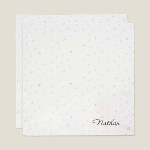 Hydrofiele doeken Jollein - Lovely Birds - 2 stuks