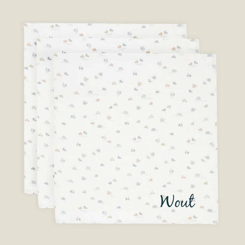 Hydrofiele doeken Jollein - On the Go - 3 stuks