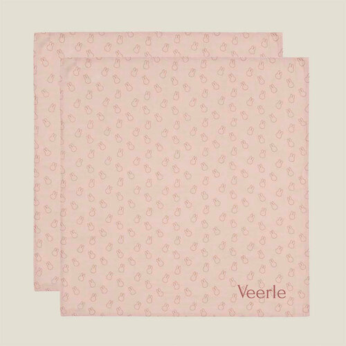 Hydrofiele doeken Jollein - Miffy Silhouettes (Wild Rose) - 2 stuks