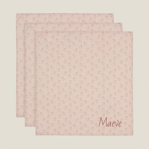 Hydrofiele doeken Jollein - Miffy Silhouettes (Wild Rose) - 3 stuks