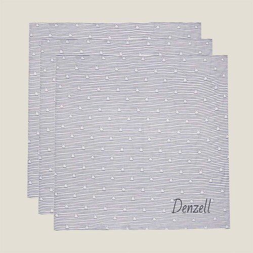 Hydrofiele doeken Jollein - Miffy Stripe (Navy) - 3 stuks