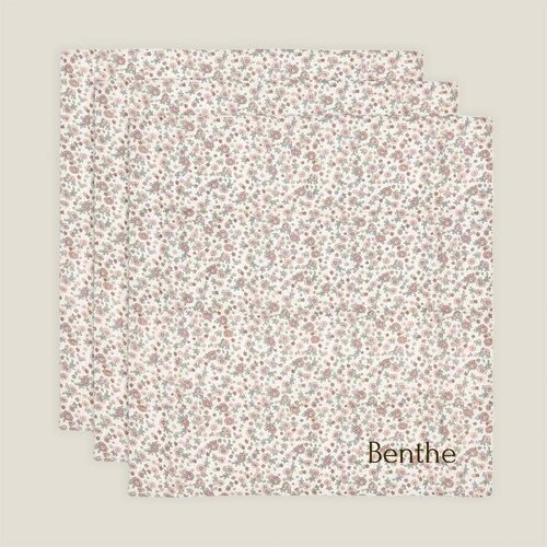 Hydrofiele doeken Jollein - Retro Flowers - 3 stuks