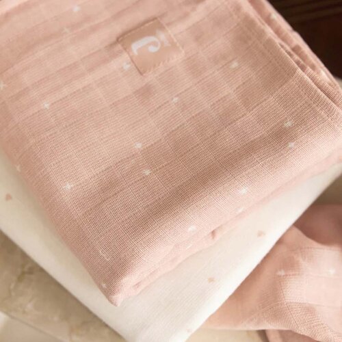 Hydrofiele doeken Jollein - Twinkling (Wild Rose) - 2 stuks