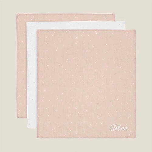 Hydrofiele doeken Jollein - Twinkling (Wild Rose) - 3 stuks