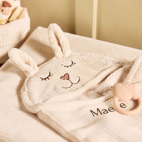 Jollein wikkeldeken Bunny Rib - Oatmeal Jollein wikkeldeken Bunny Rib - Oatmeal