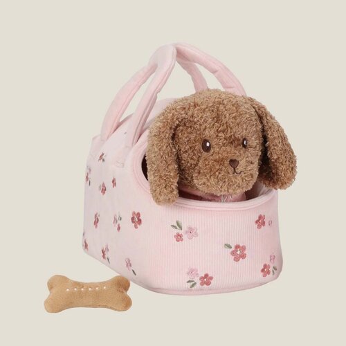 Knuffelhond Jackie In Tas - Little Dutch