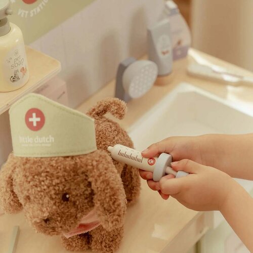 Knuffelhond Jackie In Tas - Little Dutch