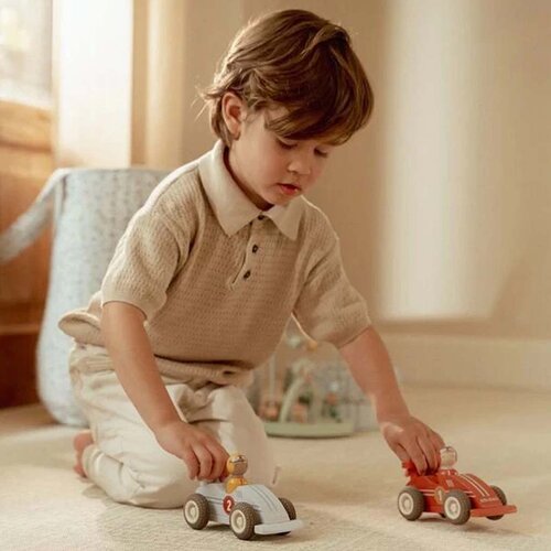 Pullback racewagens - Meerkleurig - Essentials - Little Dutch