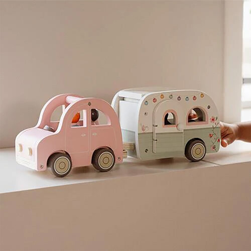 Speelgoed auto met caravan - Essentials - Little Dutch