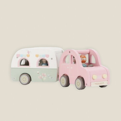 Speelgoed auto met caravan - Essentials - Little Dutch