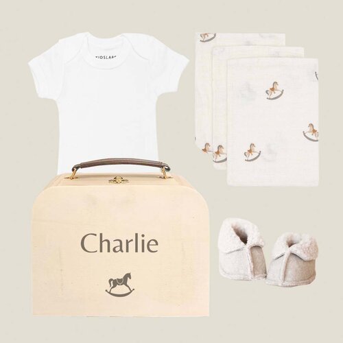 Kraamcadeau koffertje - Hobbelpaardje