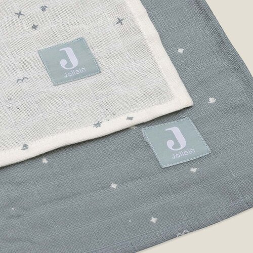 Hydrofiele doeken - 2 stuks - Twinkling Sea Green - Jollein