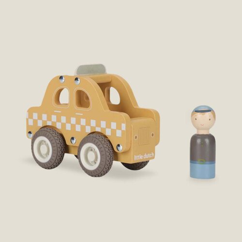 Houten taxi - Geel - Essentials - Little Dutch
