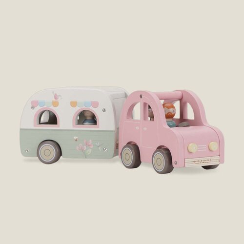 Speelgoed auto met caravan - Essentials - Little Dutch