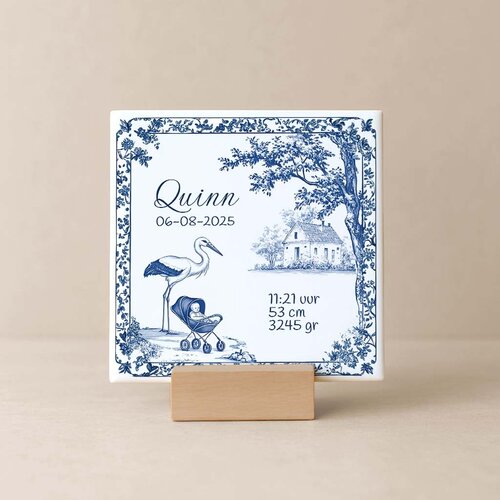 Geboortetegel - Delftsblauw
