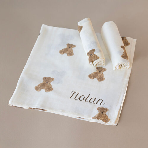 Hydrofiele doeken - 3 stuks - Bear - Jollein