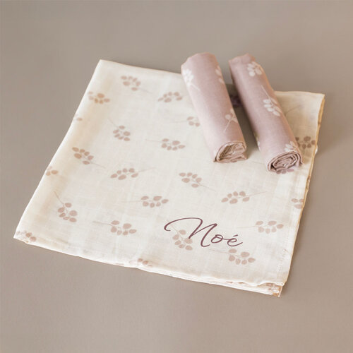 Hydrofiele doeken - 3 stuks - Twig Wild Rose - Jollein