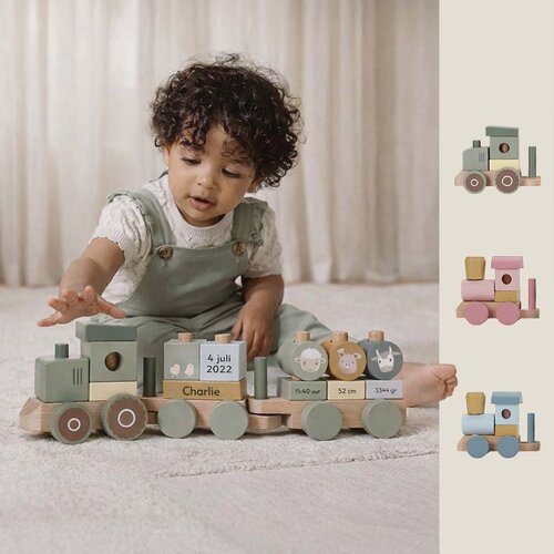 Houten trein met naam - Little Dutch