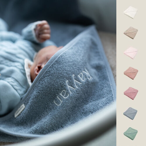 Baby badcape met naam