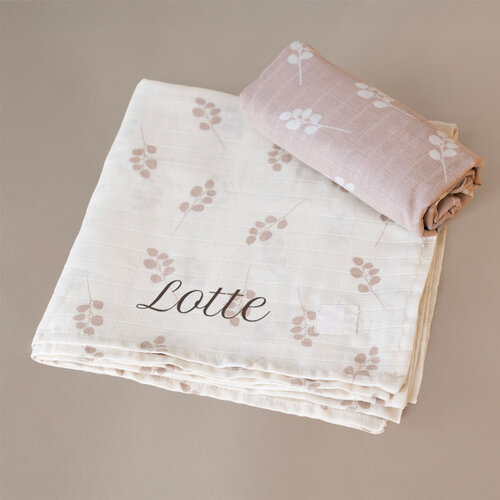 Hydrofiele doeken - 2 stuks - Twig Wild Rose - Jollein