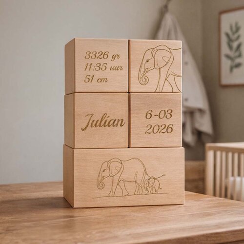 Geboorteblokken - Olifantjes