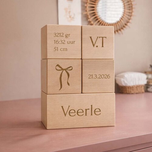 Geboorteblokken - Strikje