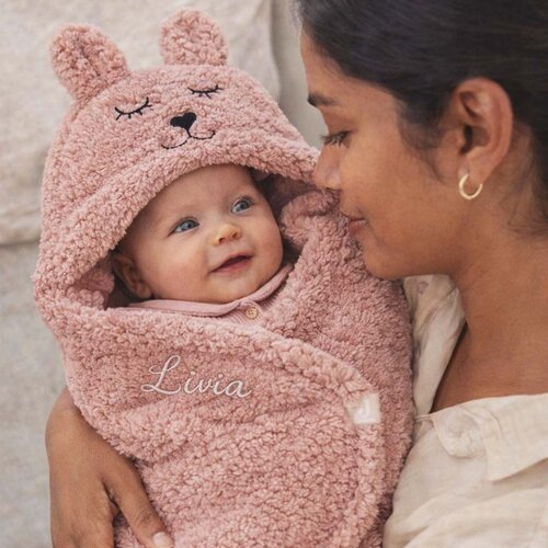 Wikkeldeken - Bunny Wild Rose - Jollein