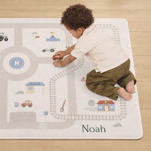 Speelkleed auto's - Beige - Little Dutch