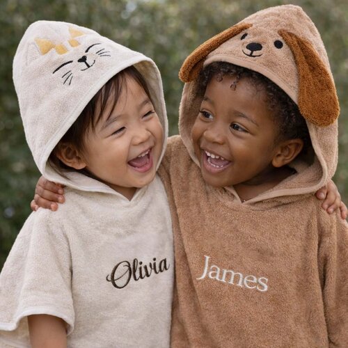 Badponcho Badstof - Diego Dog/Charlie Cat - Jollein