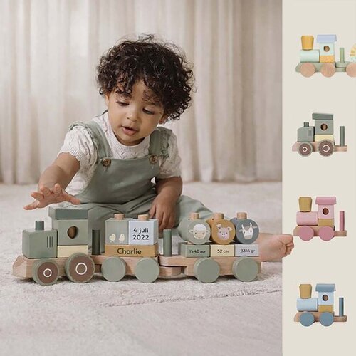 Houten trein met naam - Little Dutch