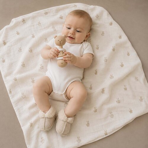 Kraamcadeau Box met Naam en Babyslofjes