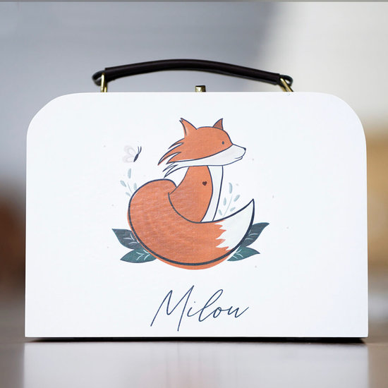 Kraamcadeau box met naam - Vos