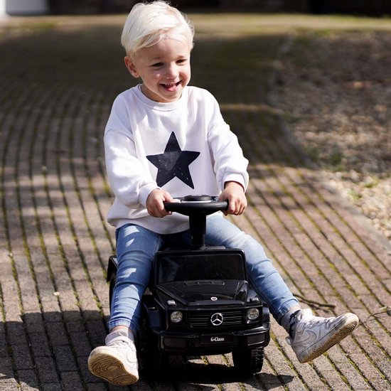 Loopauto Mercedes Benz G-Klasse met naam (zwart)