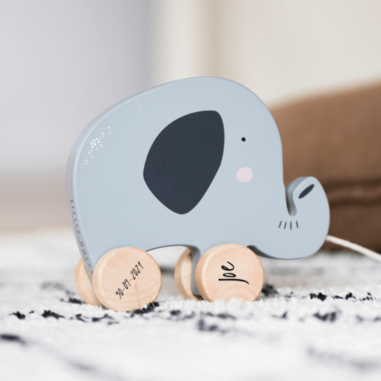 Olifant trekdier met naam - Little Dutch