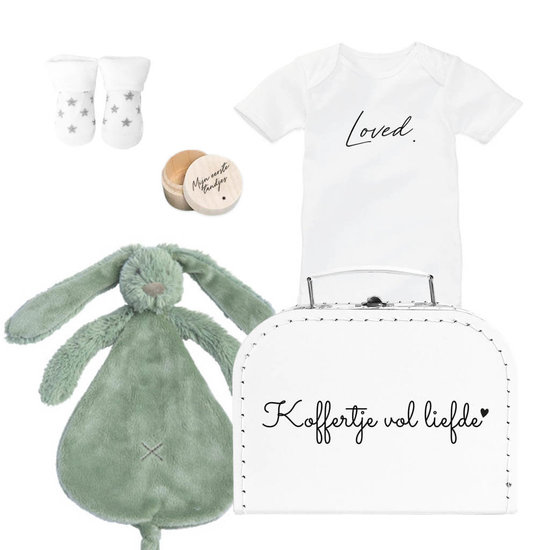 Kraamcadeau koffer met naam (20cm)