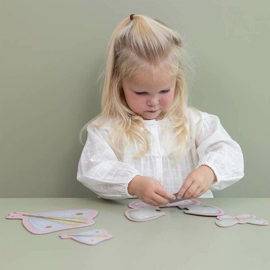 Vormen puzzels Flowers & Butterflies - Little Dutch