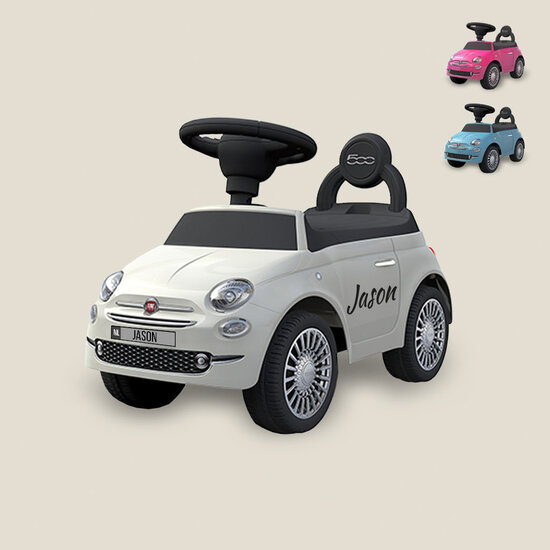 Loopauto Fiat 500 met naam