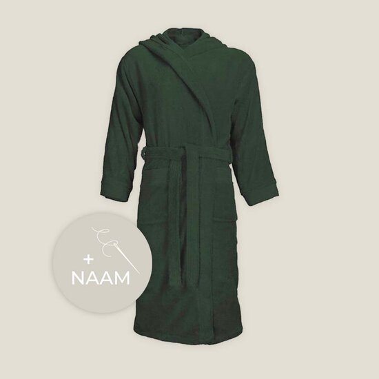 Badjas met capuchon - Dark Green