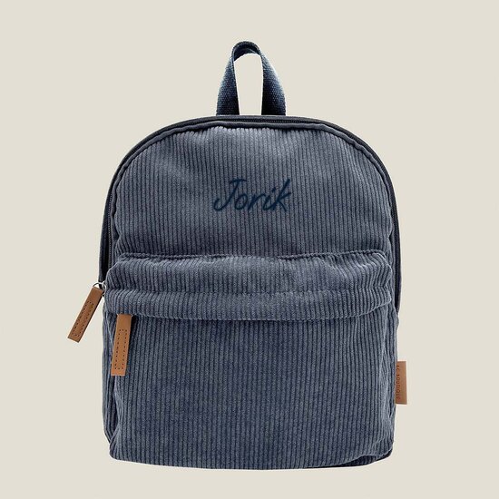 KC Boutique Corduroy rugzak - Grey Blue