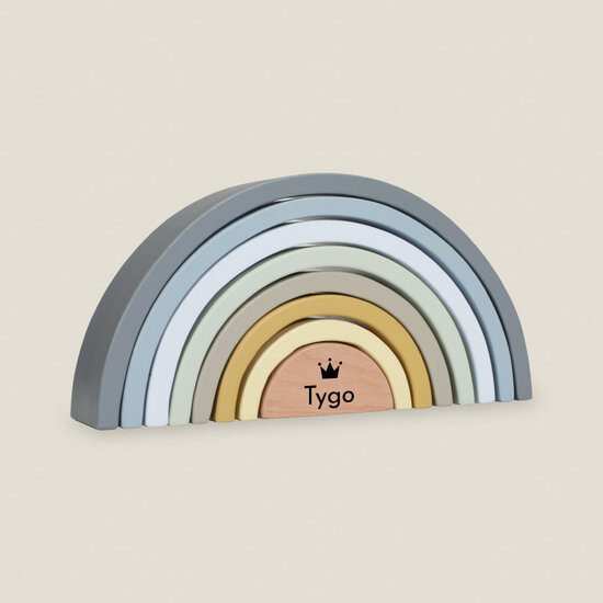 Little Dutch stapelaar regenboog - blauw