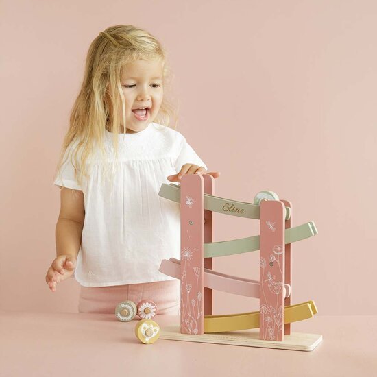 Houten autobaan - Roze - Little Dutch